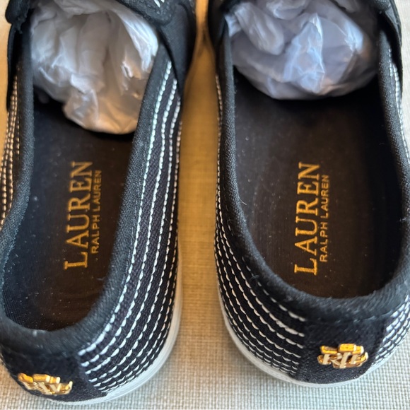 Lauren Ralph Lauren “Jinny” black nautical striped flats - Picture 5 of 8
